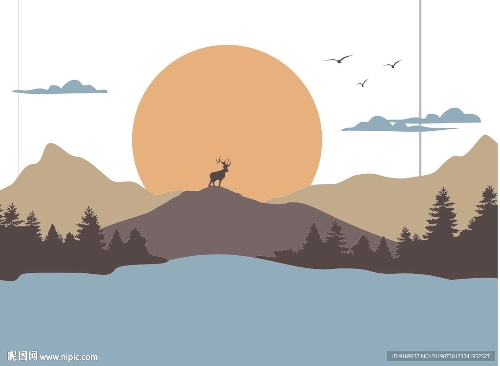 鹿 森林鹿硅藻泥