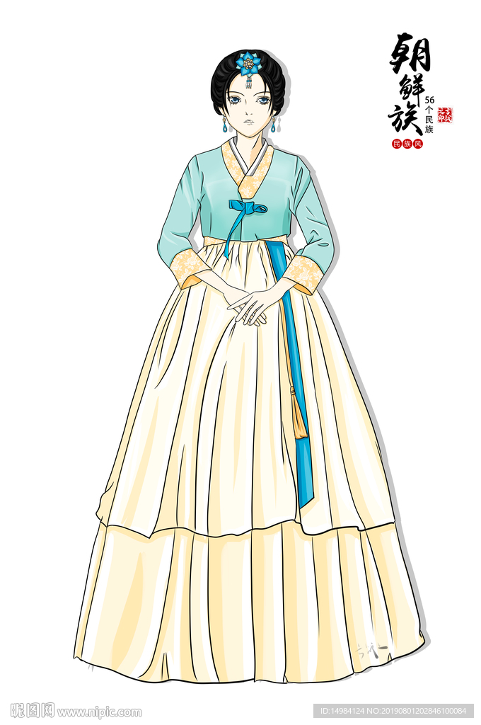 手绘朝鲜族