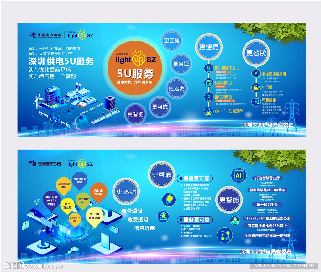 5U服务宣传展板