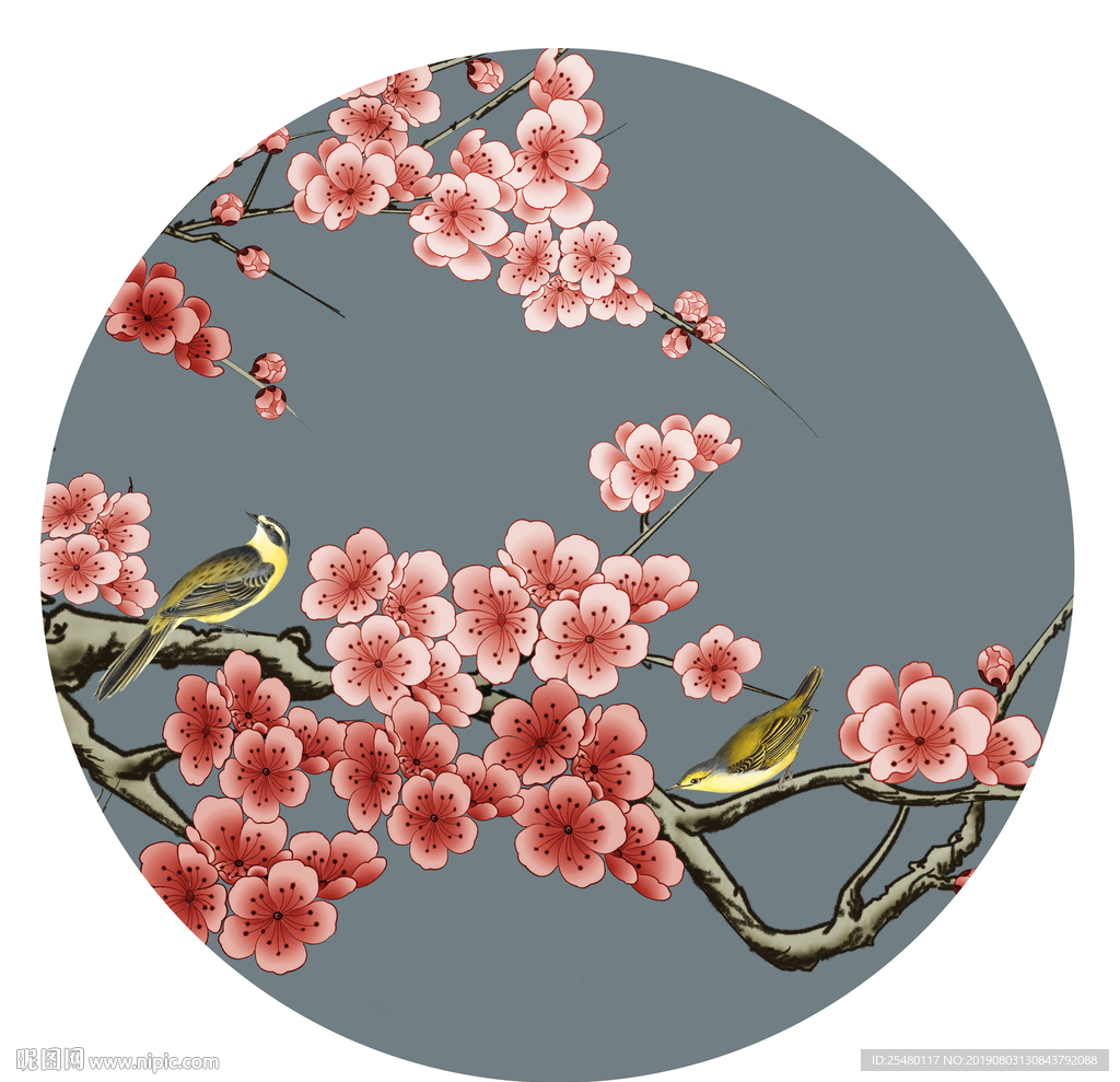 新中式梅花图片