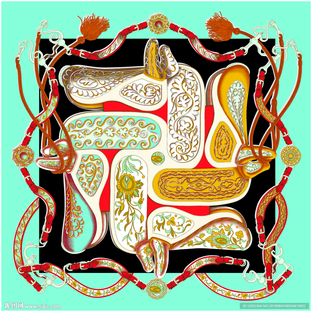 大牌  方巾  丝巾  巴洛克