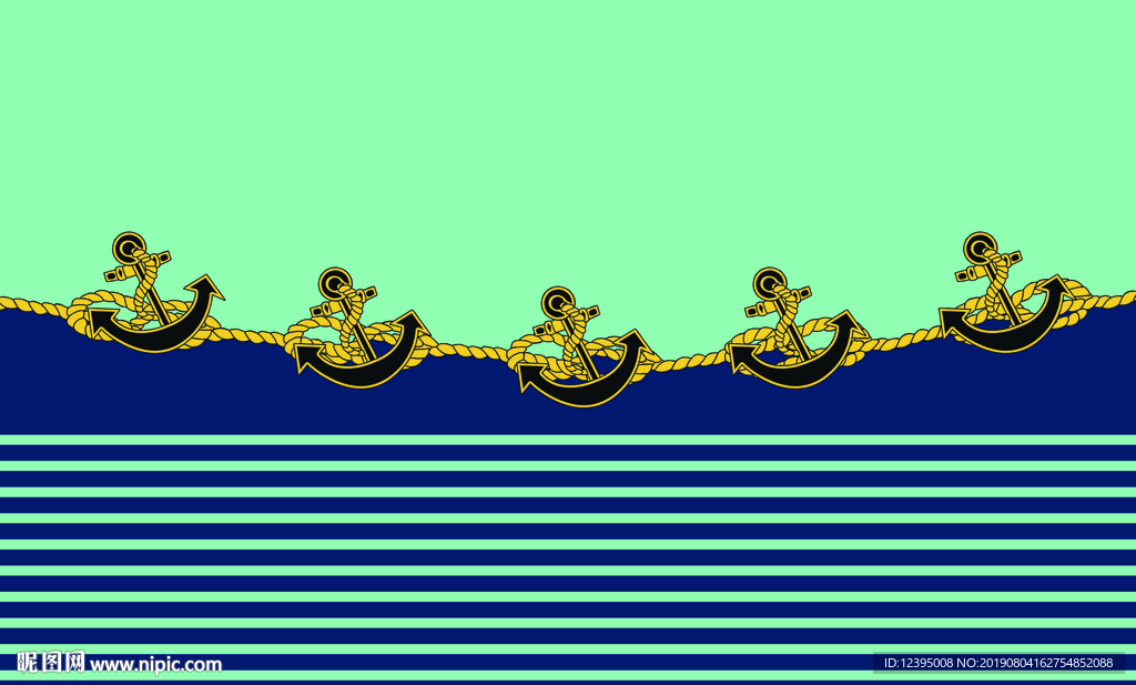船锚条纹分层素材