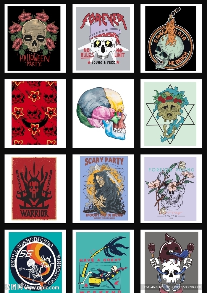 抽象艺术骷髅头