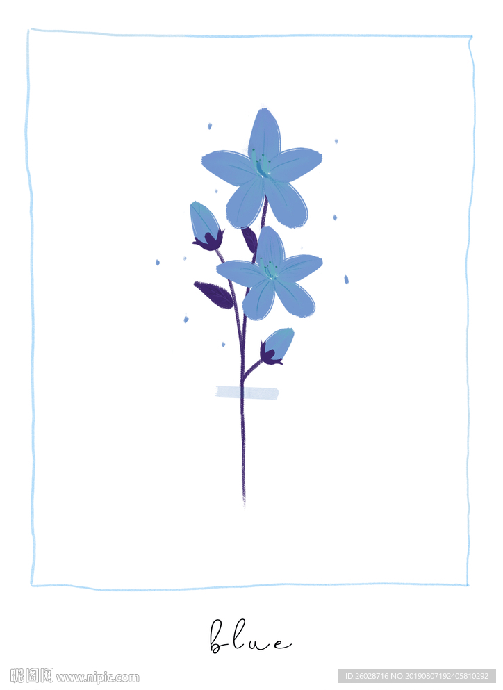 北欧风蓝色花束