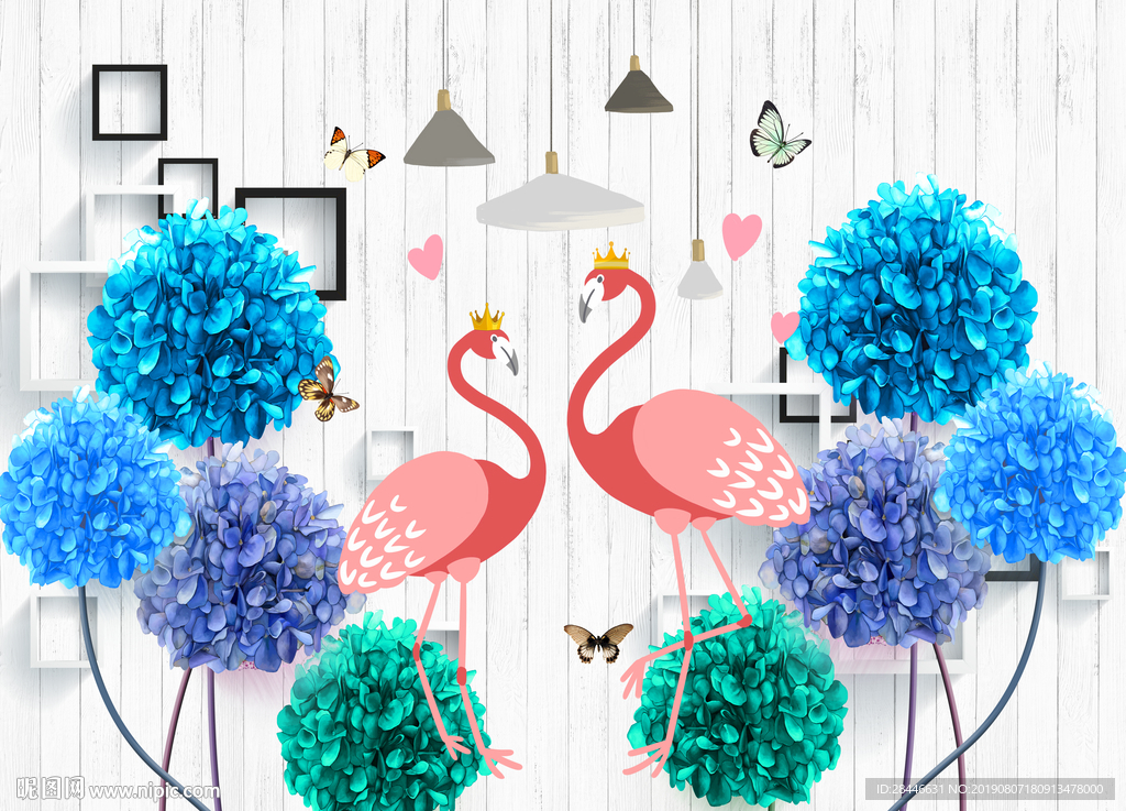 北欧几何地毯背景墙