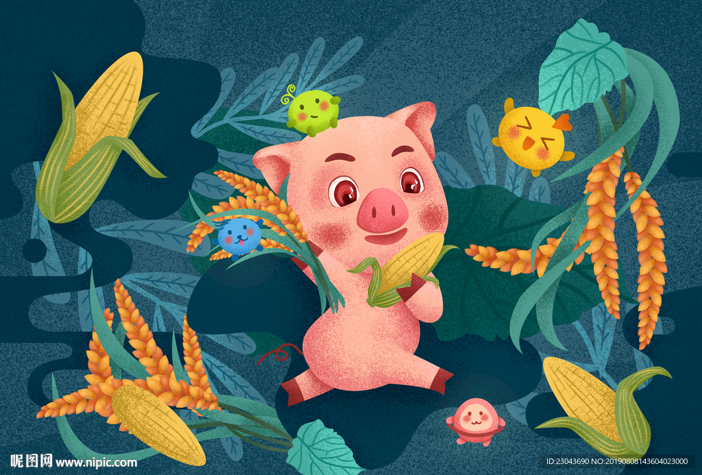 猪插画