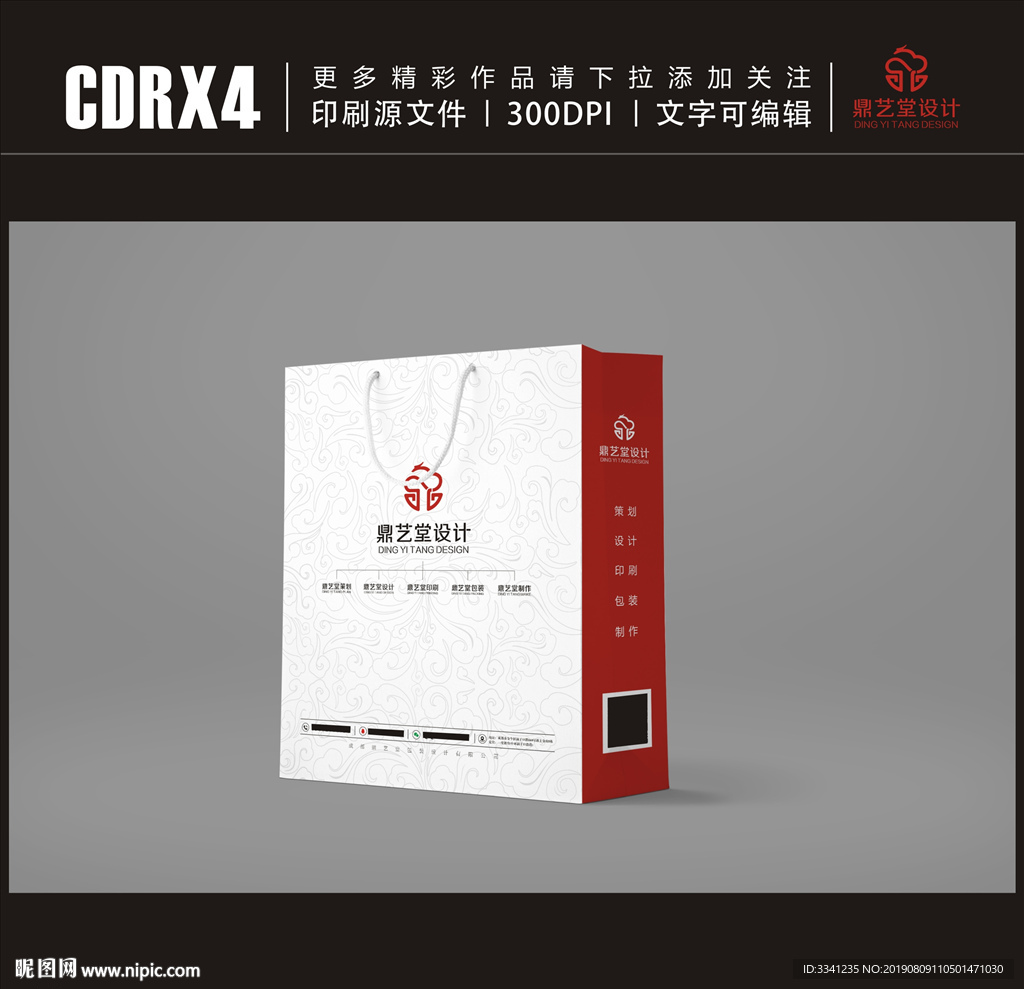 公司手提袋 平面图