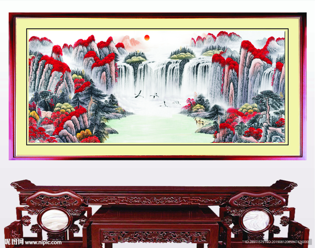 鸿运当头 鸿运当头国画 国画山