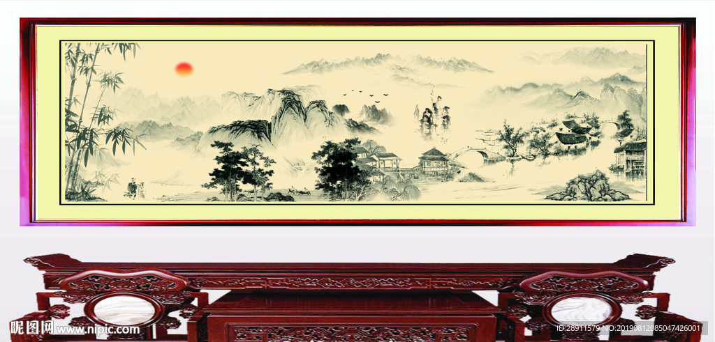 山水画 水墨山水画 意境山水画