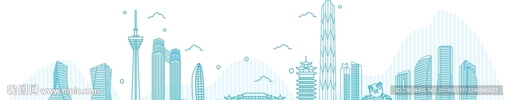 成都地标建筑线描