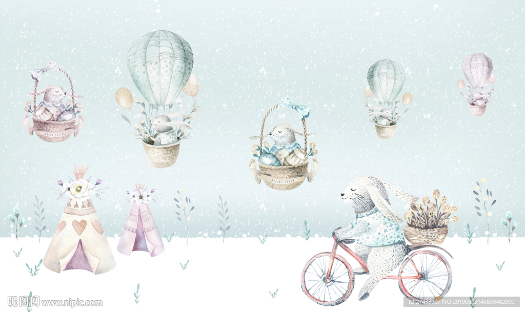 卡通儿童背景墙