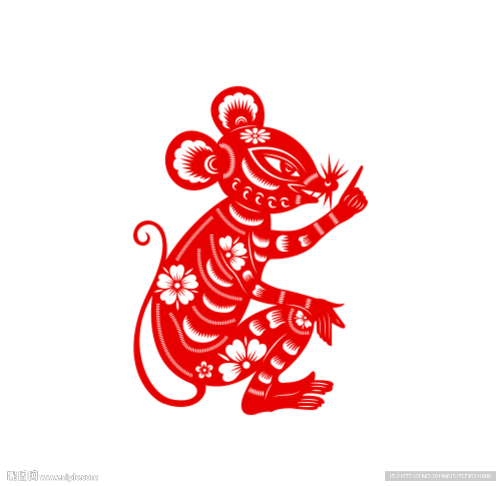 2020年老鼠剪纸鼠年剪纸