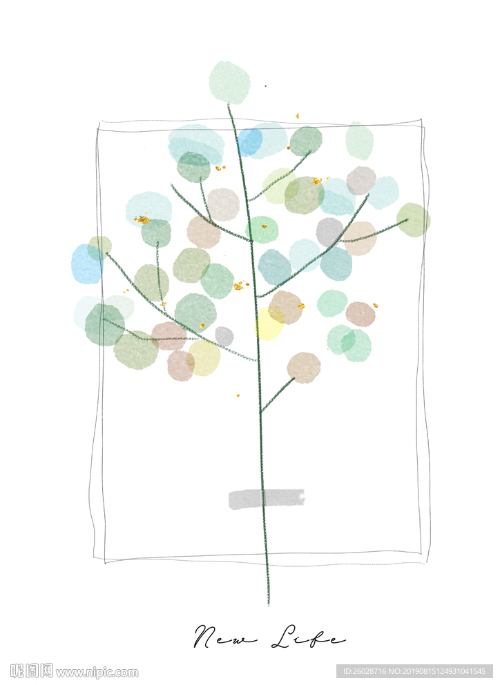 北欧风植物卡片