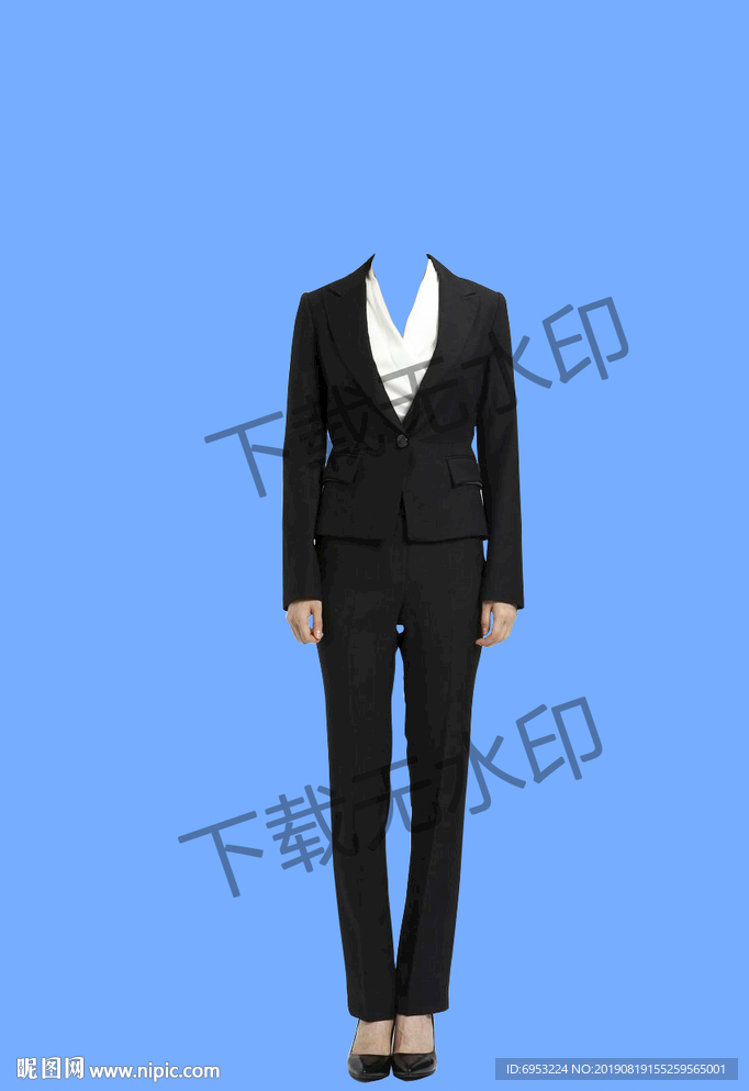 全身西装证件照