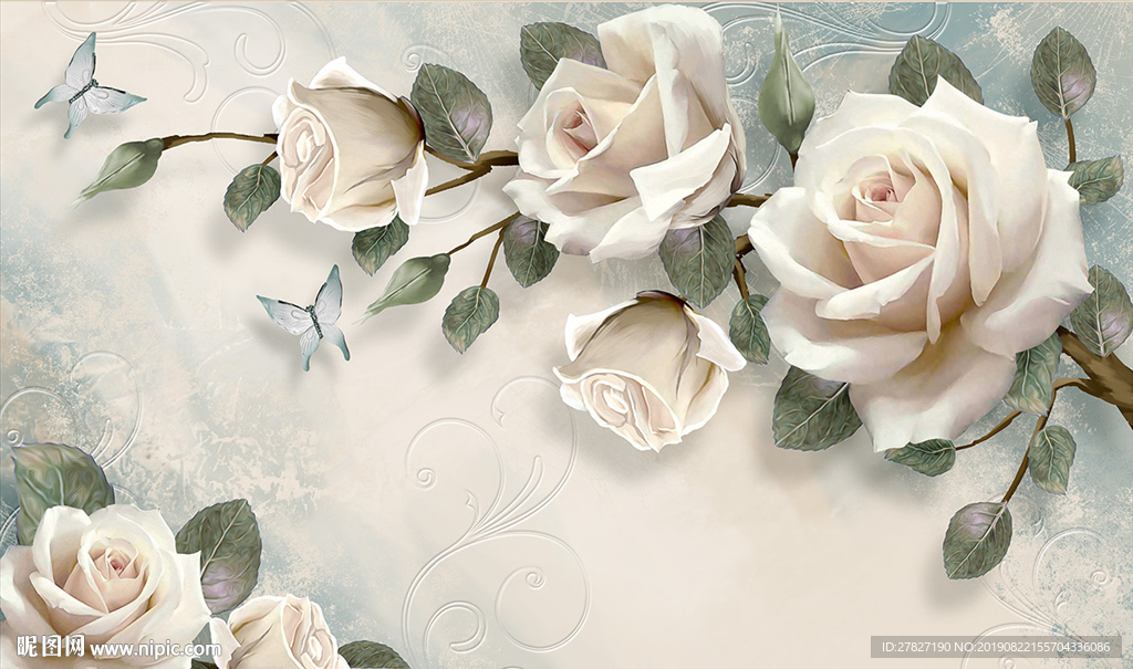 现代简约手绘油画花卉欧式