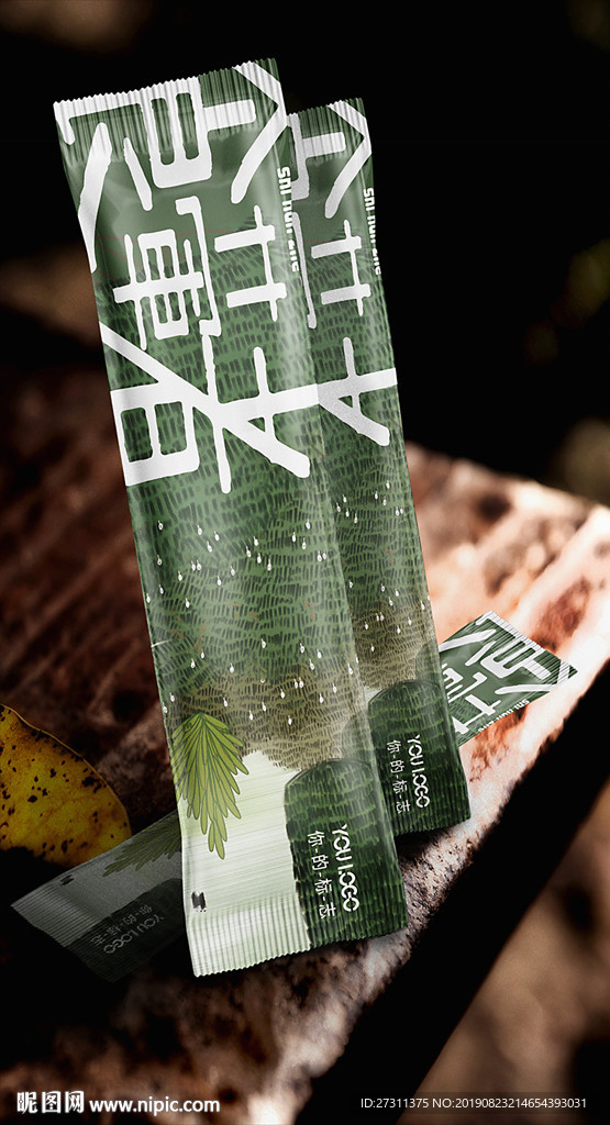 卡通亲子餐筷套双面包装展开图