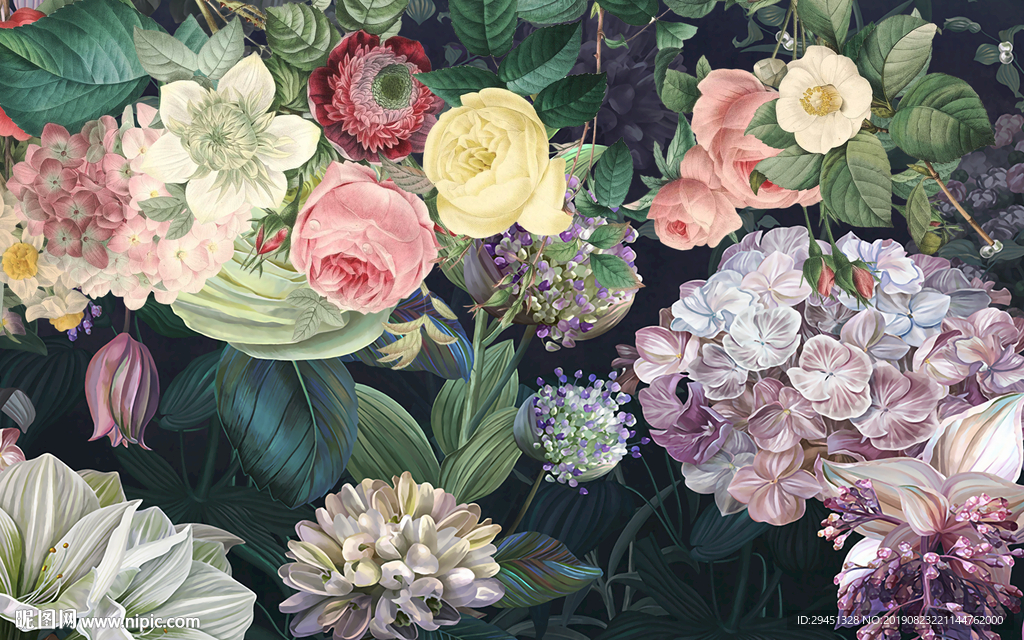 欧式花纹 TIF分层 背景墙