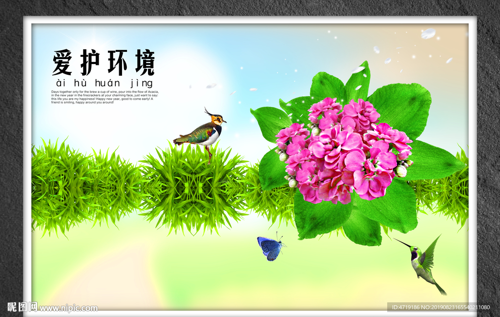 爱护环境唯美花卉