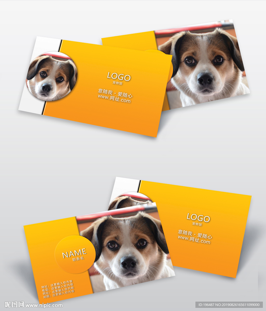 宠物名片训犬师卡片