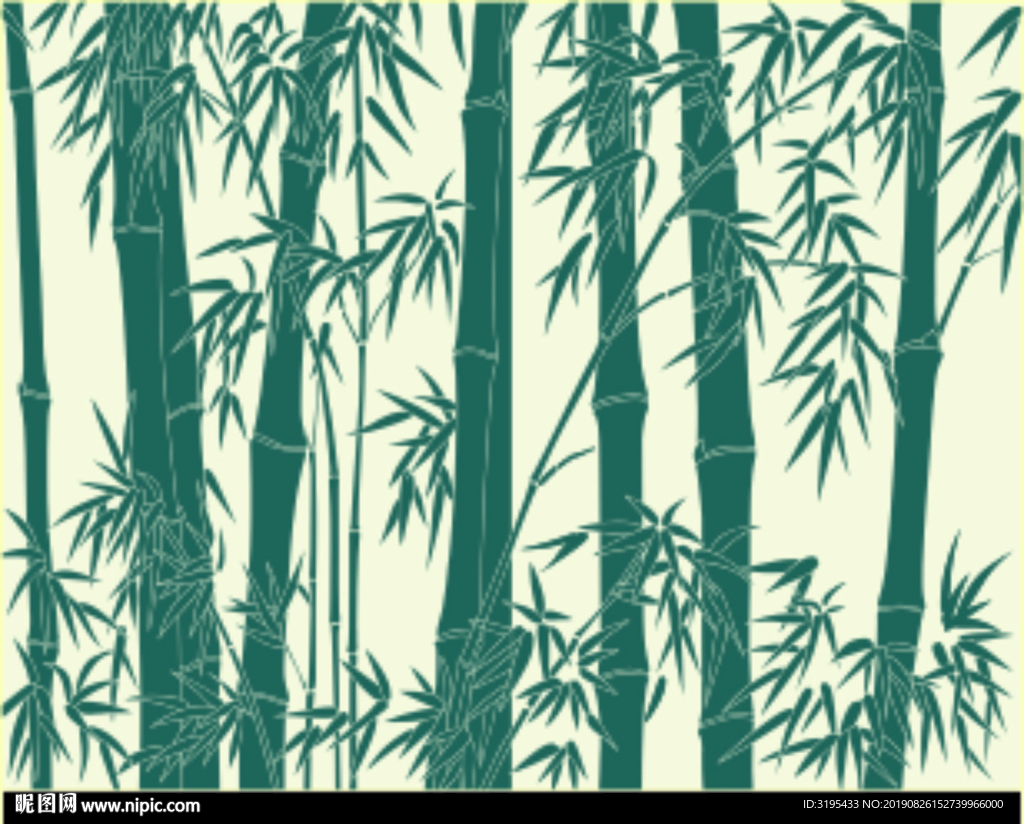 竹子矢量 竹林矢量 雕刻图案