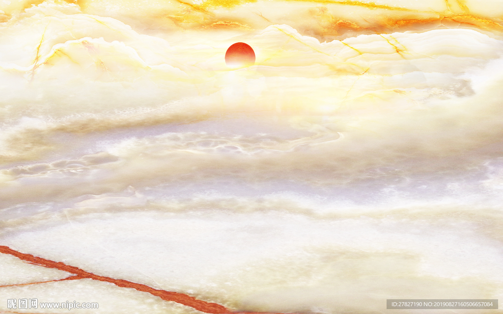 大理石纹  旭日东升  黄色石