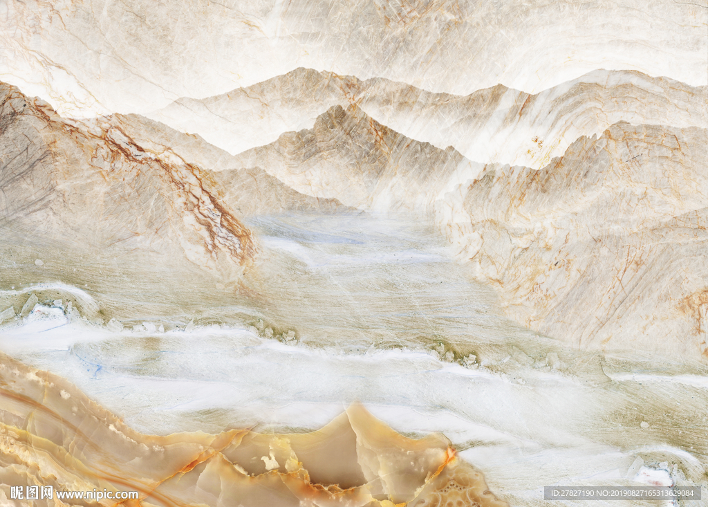 大理石纹  旭日东升  黄色石