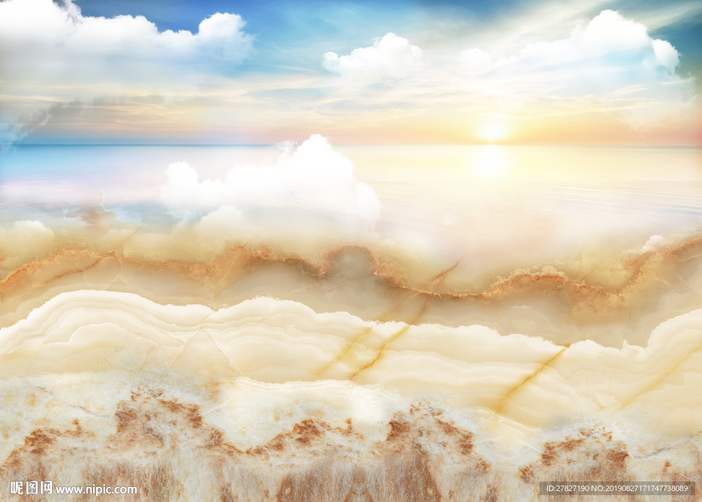 大理石纹  旭日东升  黄色石