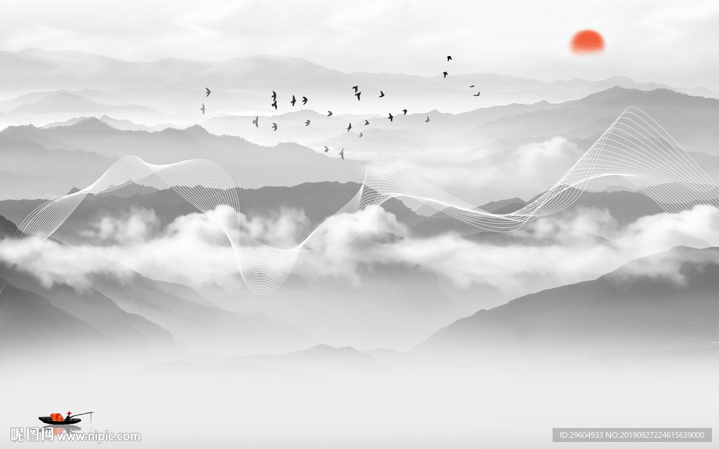 精品新意境山水画 TIF分层