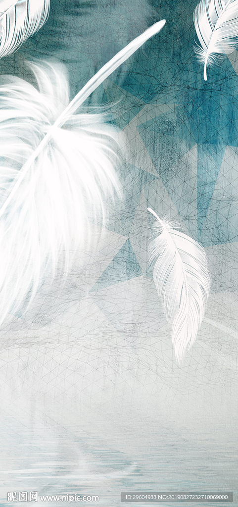 欧式装饰画 羽毛TIF分层