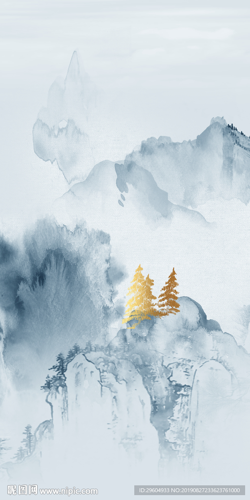 精品新水墨山水画 TIF分层