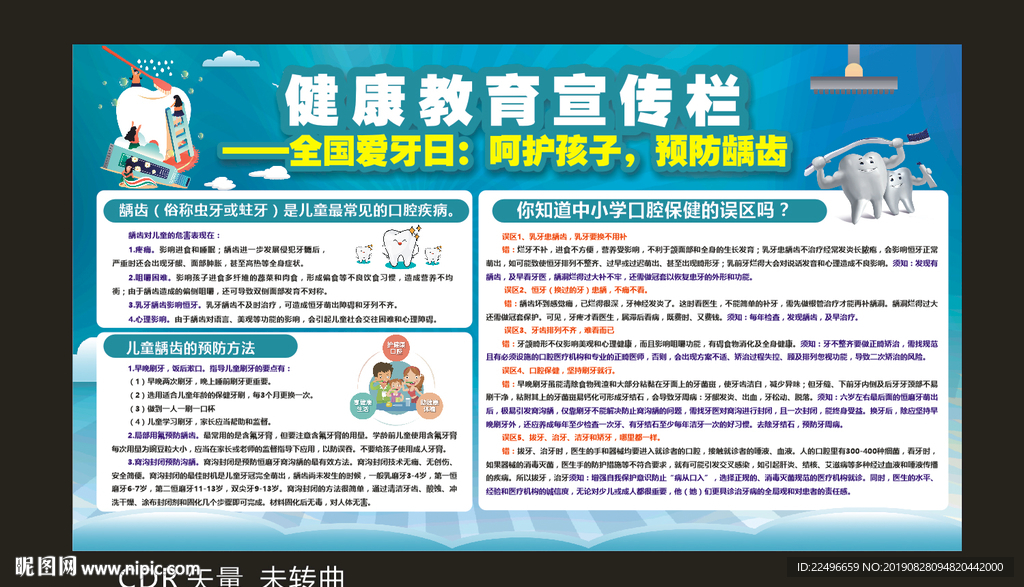 全国爱牙日 宣传活动 展板