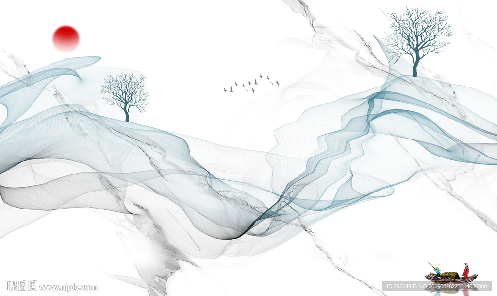 爵士白装饰画 背景TIF分层