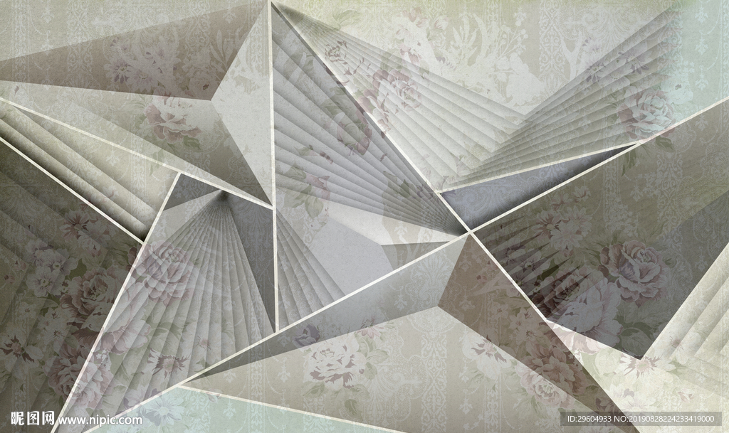 几何装饰画 背景TIF分层 画