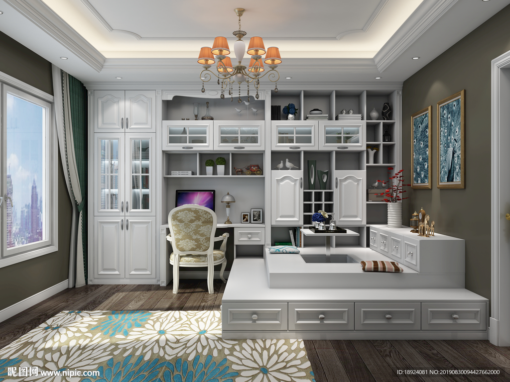 全屋定制 榻榻米效果图 超清