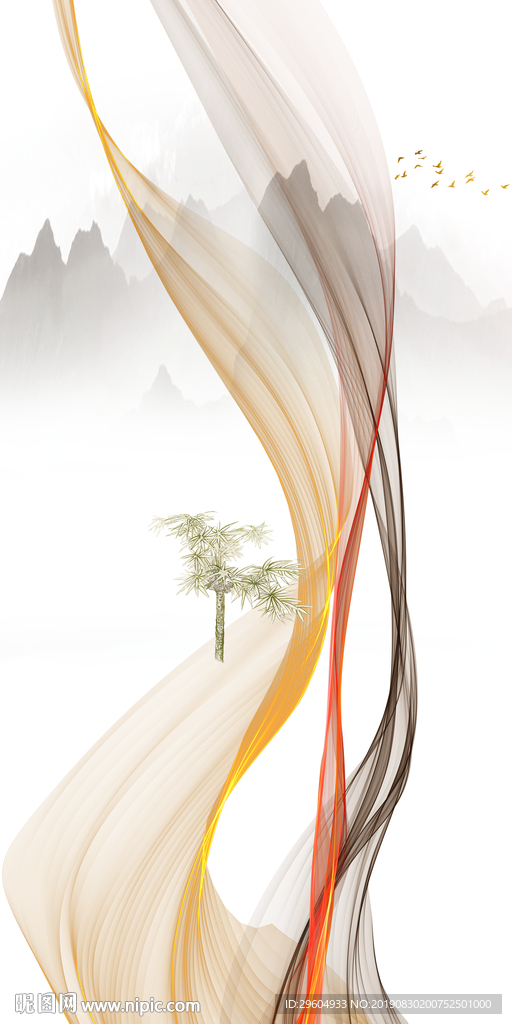 线条抽象画 TIF分层