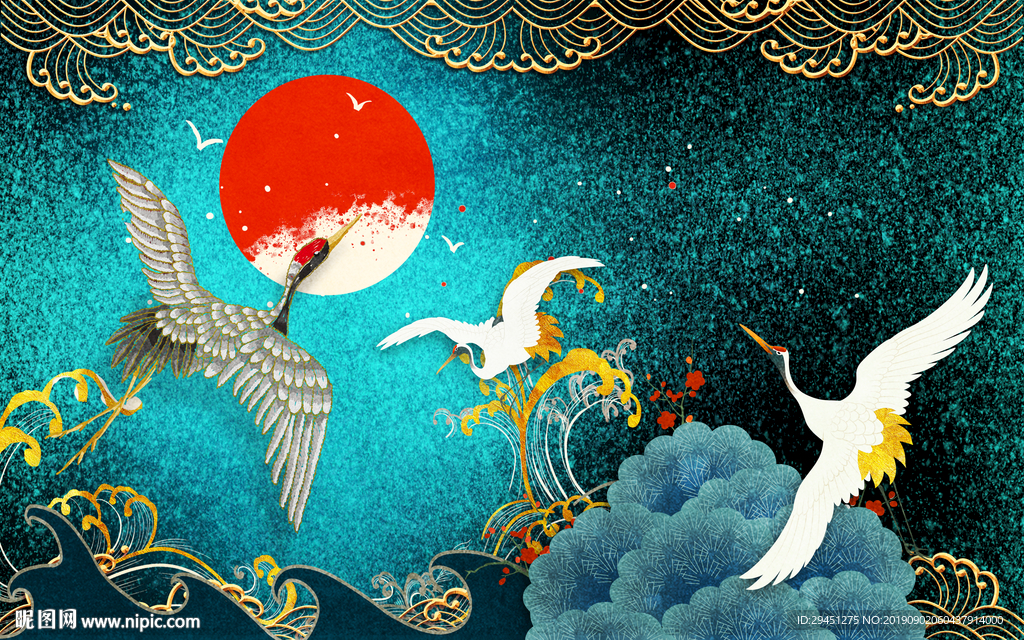 极品国潮玄关画 TIF分层