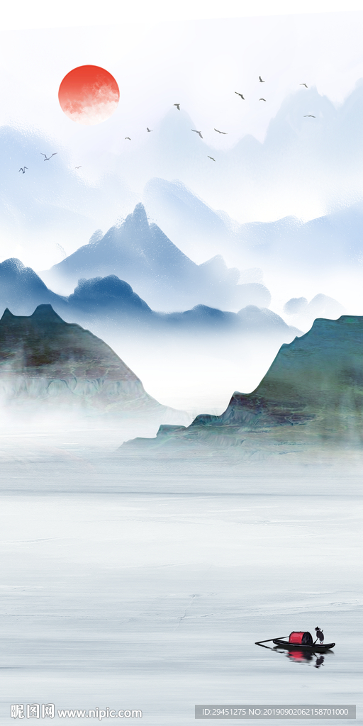 高大上风景山水画 TIF分层