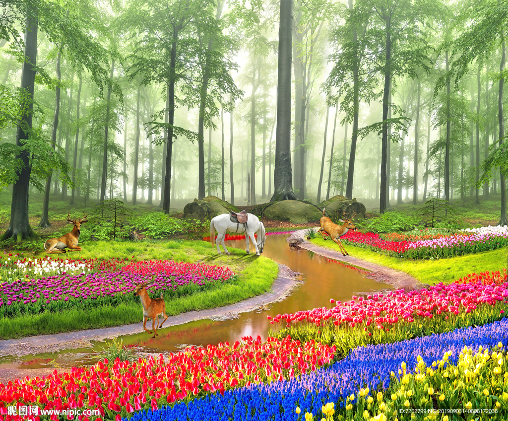 花花世界背景墙