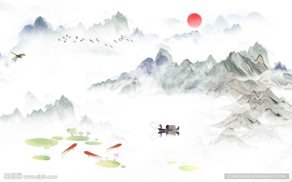 现代新中式画 TIF分层画