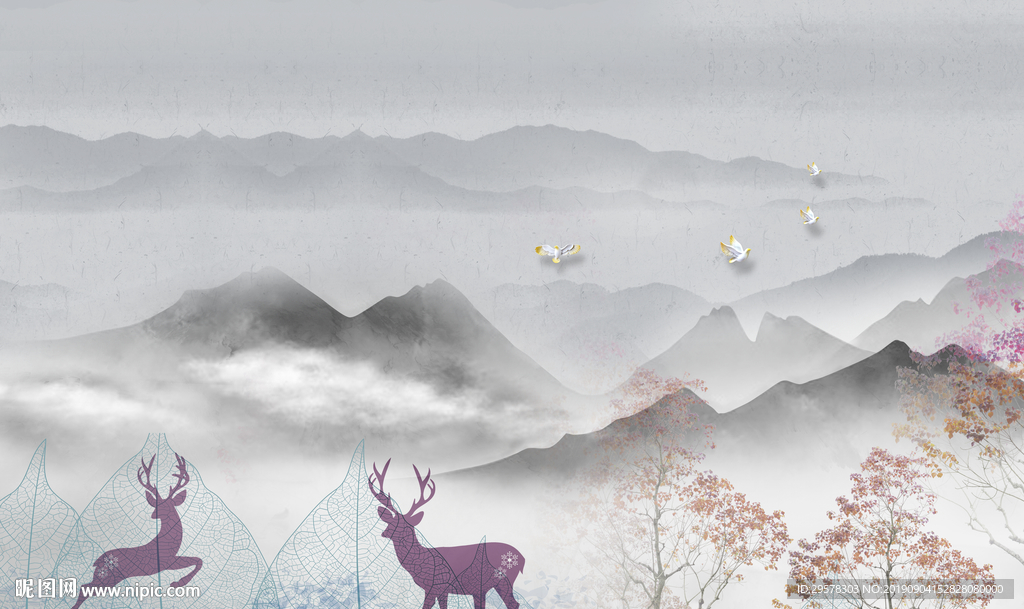 高清现代装饰画 TIF分层