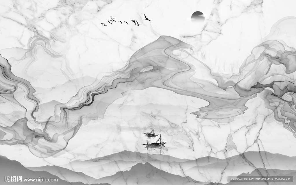 高档现代装饰画 TIF分层