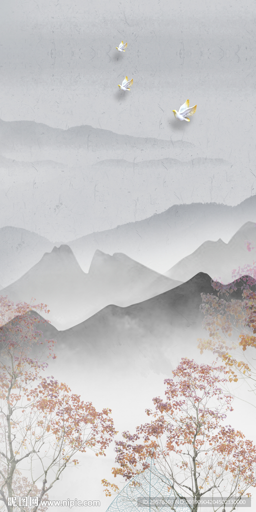 高级意境新国画 TIF分层