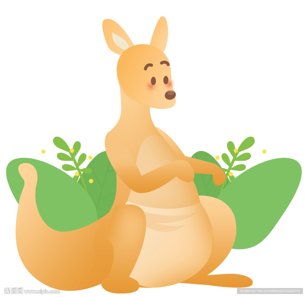 卡通袋鼠psd分层源文件