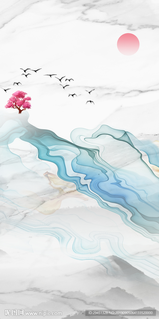 线条新玄关画 TIF分层画