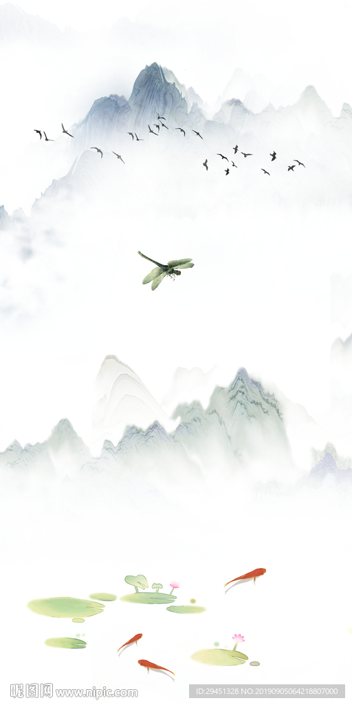 意境山水画 TIF分层画