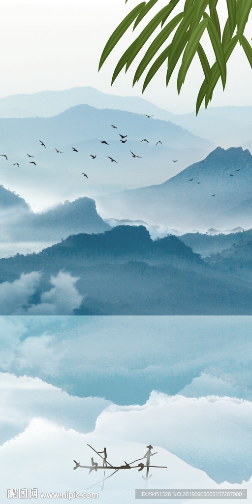 山水新玄关画 TIF分层画