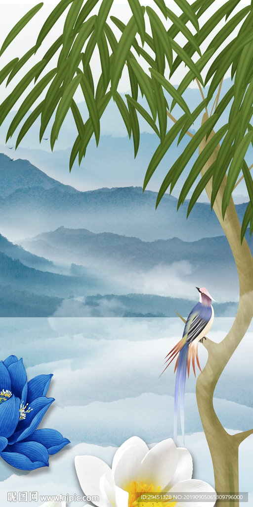 中式新玄关画 TIF分层画