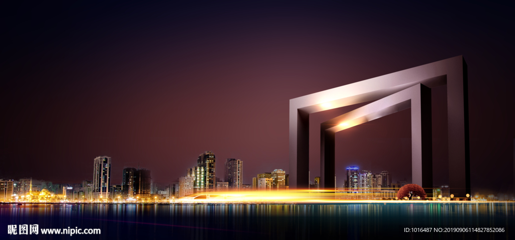 地产形象城市江景别墅豪宅