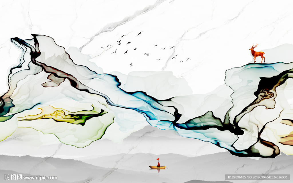 线条奢华新装饰画 TIF分层