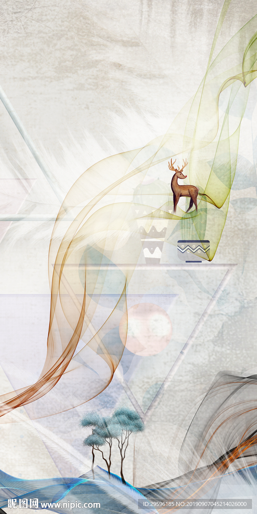 高档装饰新玄关画 TIF分层